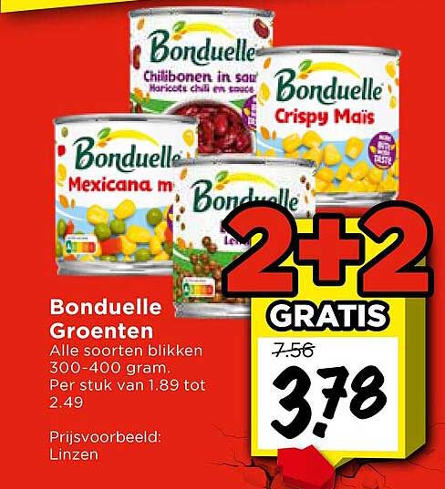 Bondelle Groenten 2+2 GRATIS