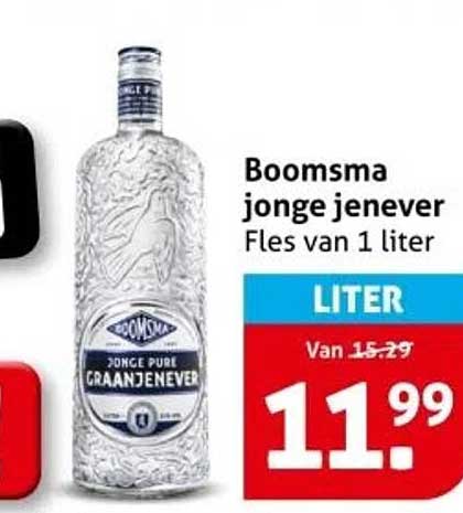 Boomsma jonge jenever Fles van 1 liter
