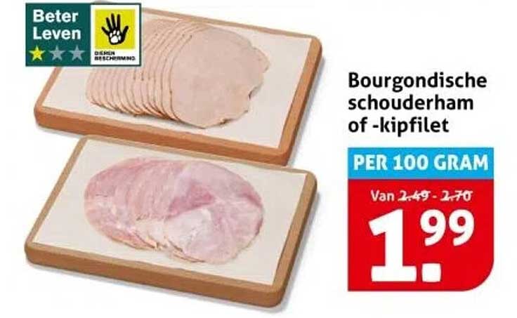 Bourgondische schouderham of -kipfilet
