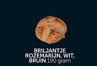 BRILJANTJE ROZEMARIJN, WIT, BRUIN 190 gram