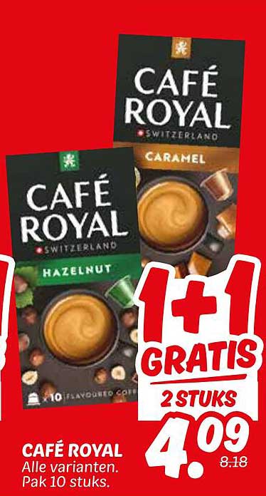 CAFE ROYAL 2 STUKS + 1 GRATIS