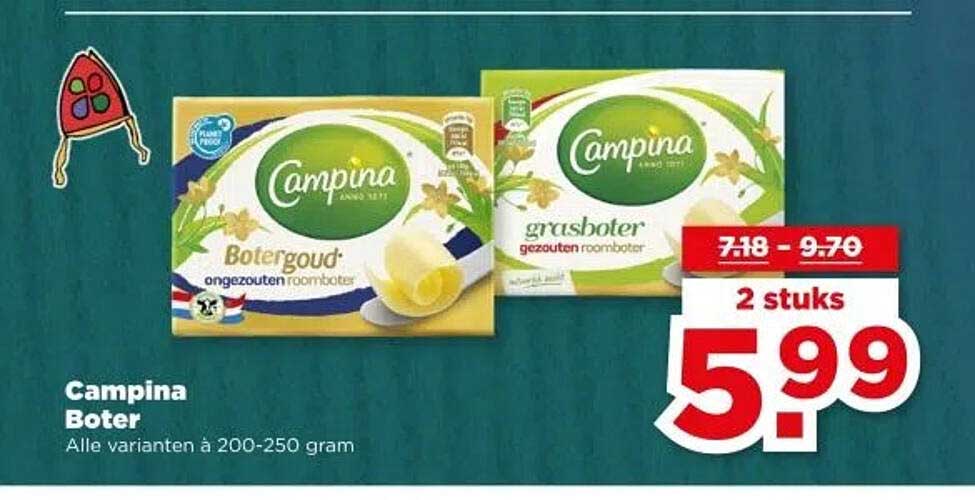 Campina Boter - Alle varianten à 200-250 gram