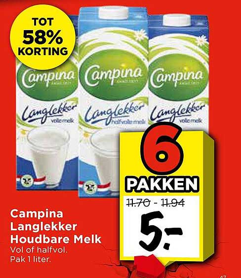 Campina Langlekker Houdbare Melk