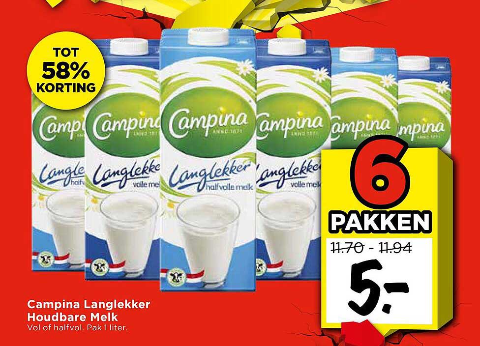 Campina Langlekker Houdbare Melk