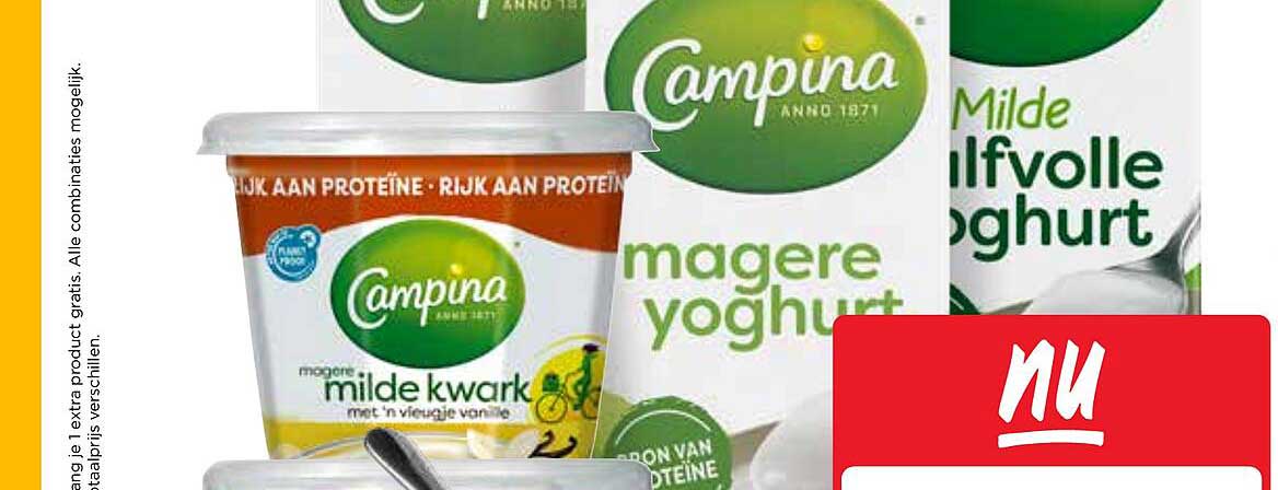 Campina Magere Kwark en Yoghurt Aanbieding