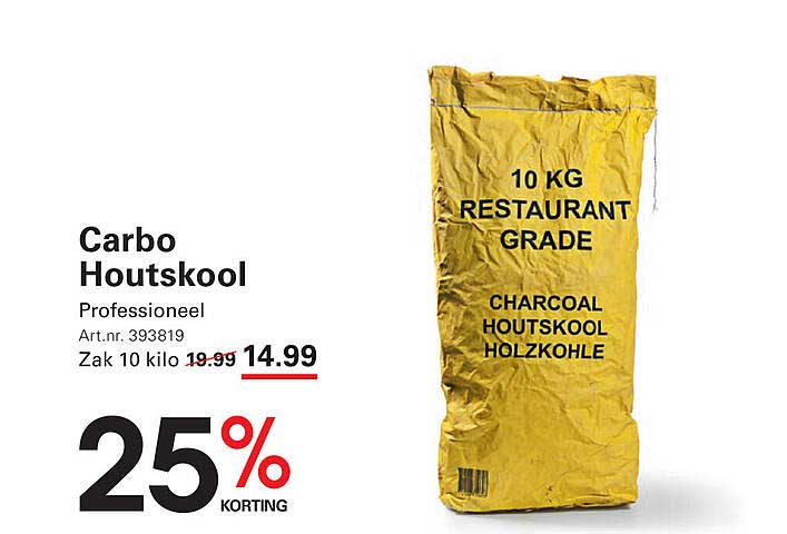 Carbo Houtskoel 10 KG Restaurant Grade