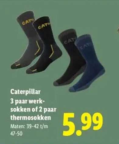 Caterpillar 3 paar werksokken of 2 paar thermosokken