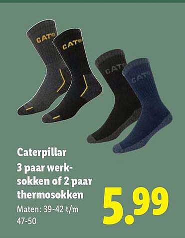 Caterpillar 3 paar werksokken of 2 paar thermosokken