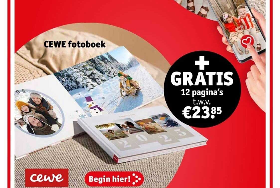 CEWE fotoboek + GRATIS 12 pagina’s t.w.v. €23,85