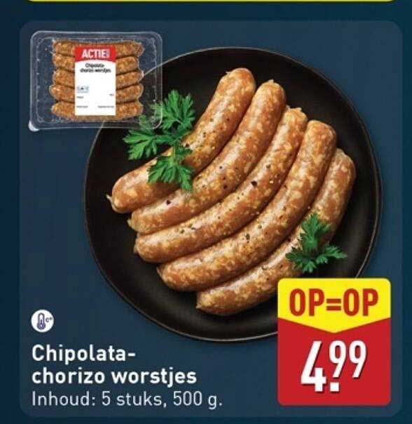 Chipolata-chorizo worstjes
