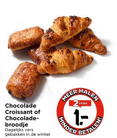 Chocolade Croissant of Chocolade-broodje