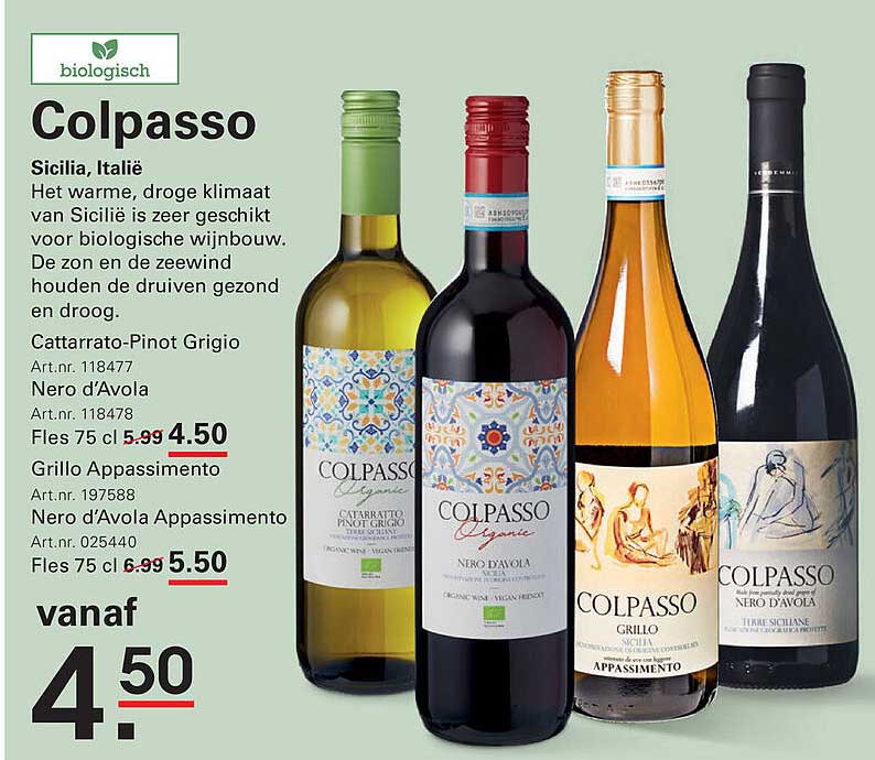 Colpasso Wijnen vanaf 4.50