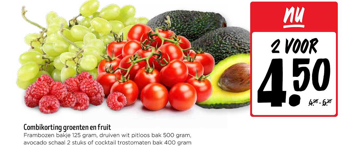 Combikorting groenten en fruit