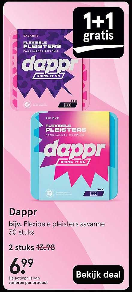 Dappr bijv. Flexibele pleisters savanne 30 stuks