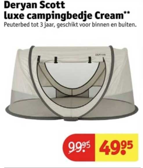 Deryan Scott luxe campingbedje Cream**