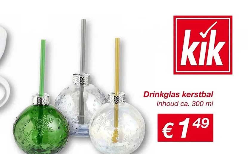 Drinkglas kerstbal