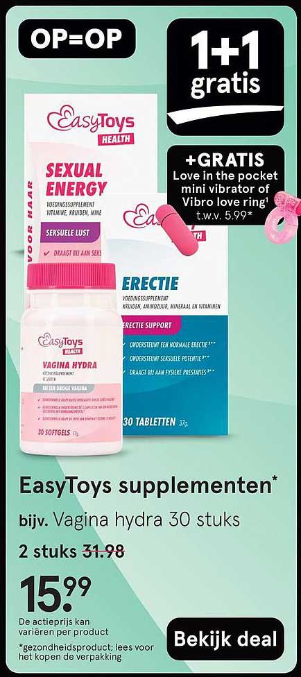 EasyToys supplementen bijv. Vagina hydra 30 stuks