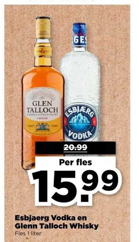 Esbjaerg Vodka en Glenn Talloch Whisky