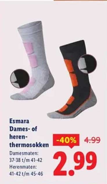 Esmara Dames- of heren-thermosokken