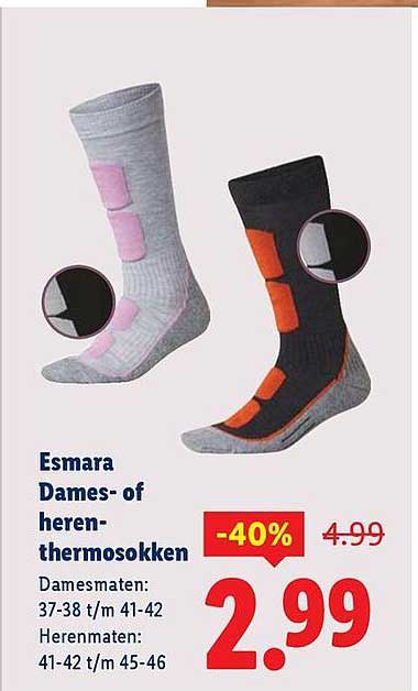 Esmara Dames- of herenthermosokken