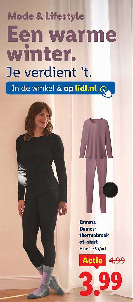 Esmara Dames-thermobroek of -shirt