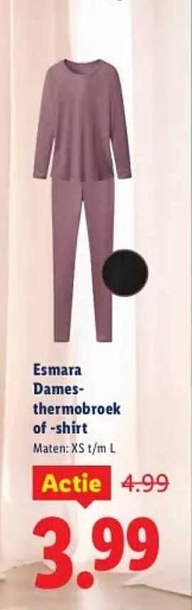 Esmara Dames-thermobroek of -shirt
