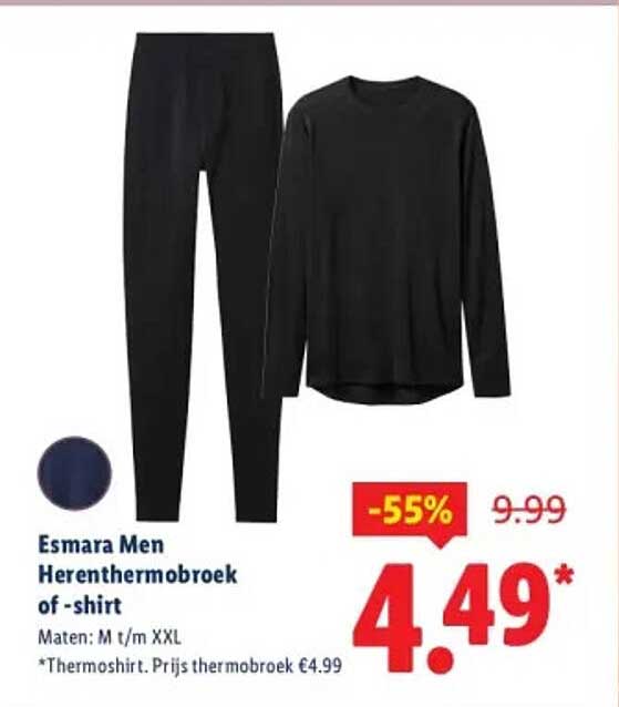 Esmara Men Herenthermobroek of -shirt