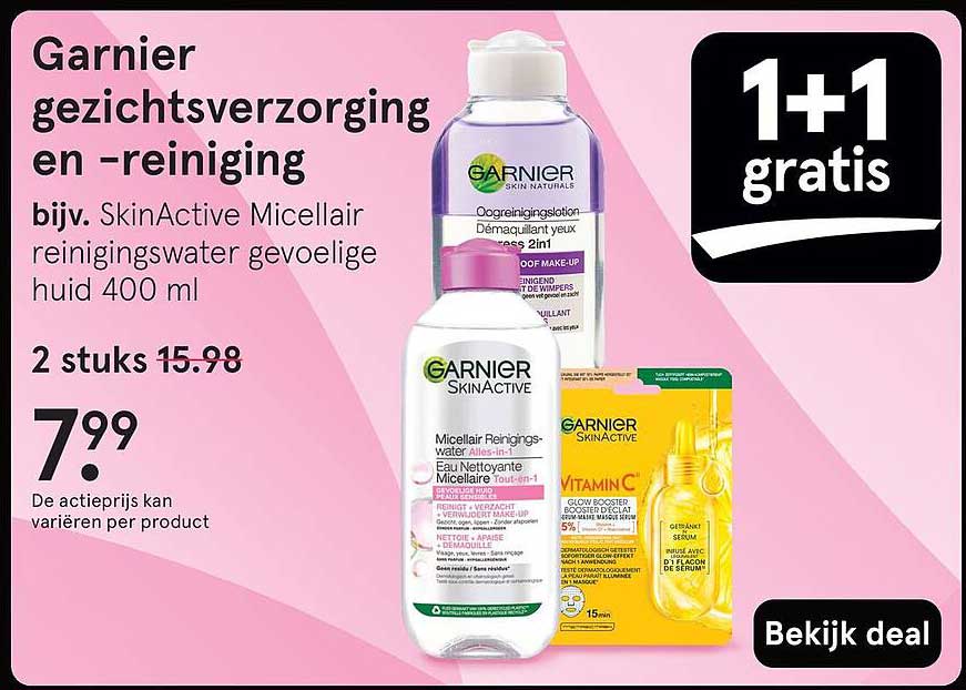 Garnier gezichtsverzorging en -reiniging bijv. SkinActive Micellair reinigingswater gevoelige huid 400 ml
