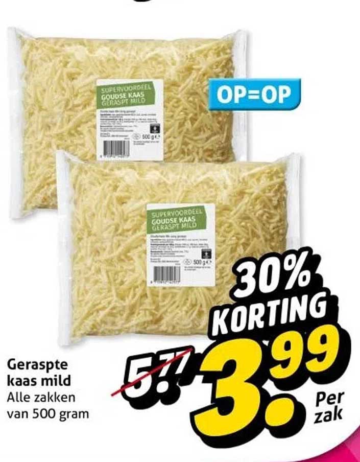 Geraspte kaas mild