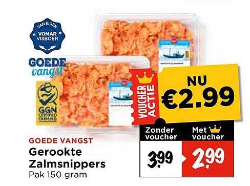 Gerookte Zalmnippers Pak 150 gram