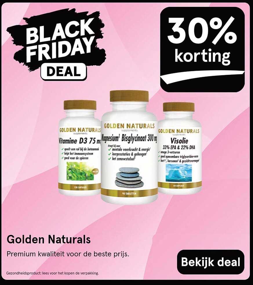 Golden Naturals - Black Friday Deal 30% korting