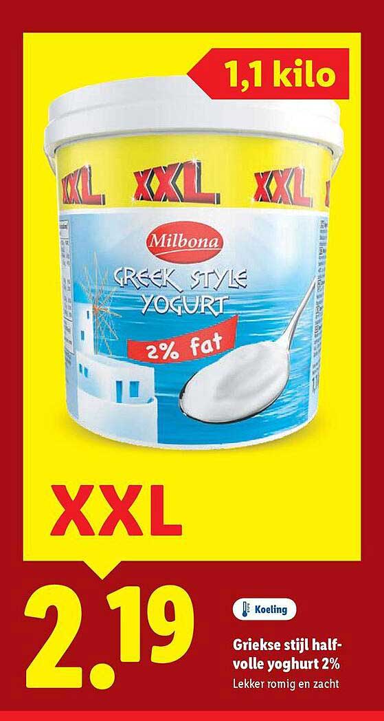 Griekse stijl halfvolle yoghurt 2%