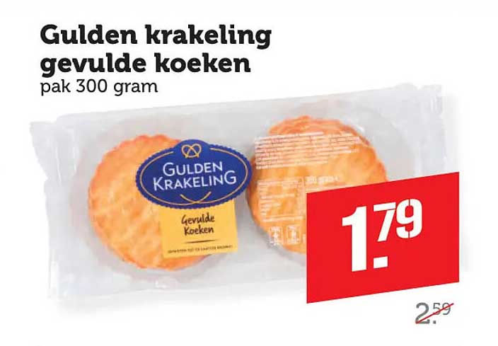 Gulden krakeling gevulde koeken pak 300 gram