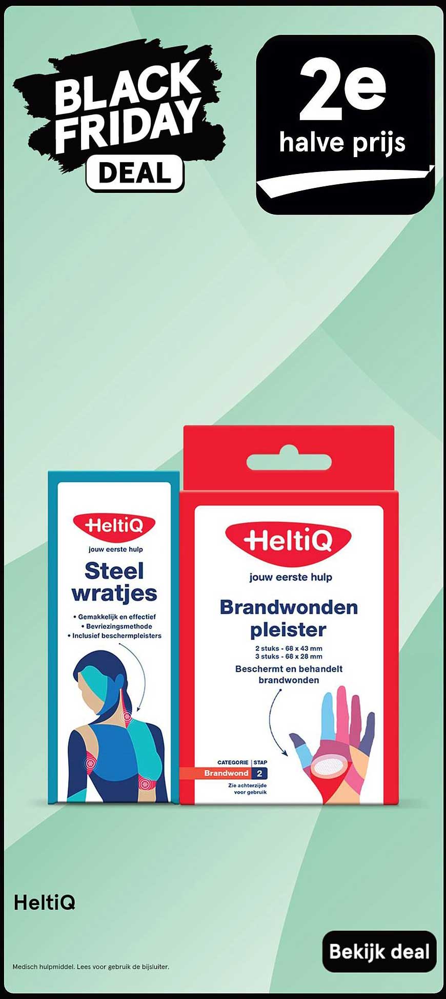 HeltiQ Steel wratjes en Brandwonden pleister - 2e halve prijs