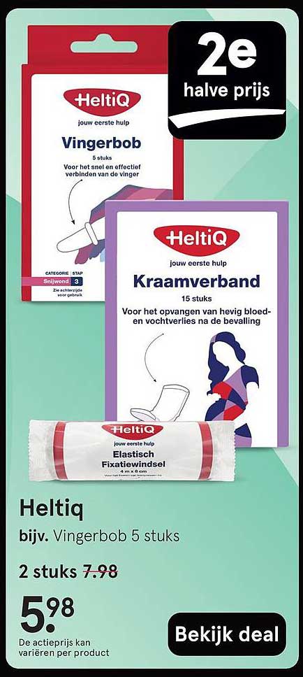 HeltiQ Vingerbob 5 stuks, 2 stuks halve prijs