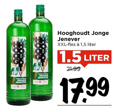 Hooghoudt Jonge Jenever XXL-fles à 1,5 liter