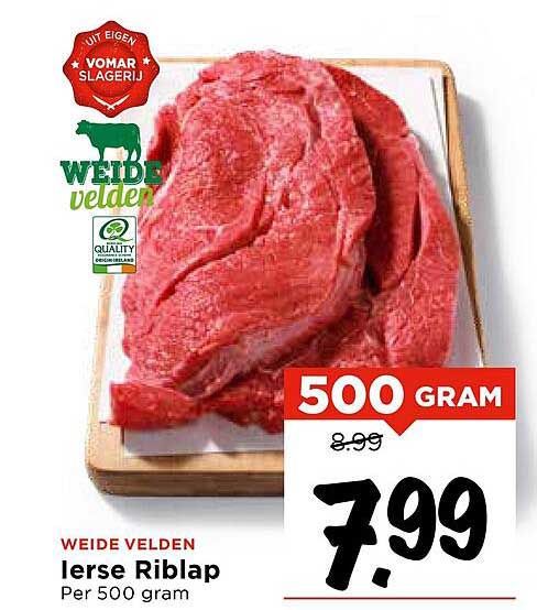 Ierse Riblap Per 500 gram