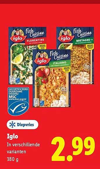 Iglo Fish Cuisine in verschillende varianten 380 g