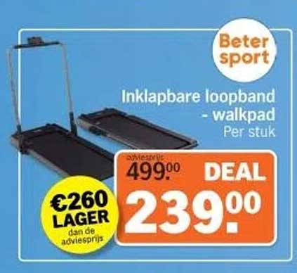 Inklapbare loopband - walkpad