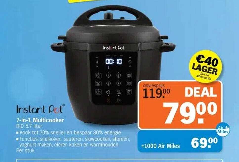 Instant Pot 7-in-1 Multicooker RIO 5.7 liter