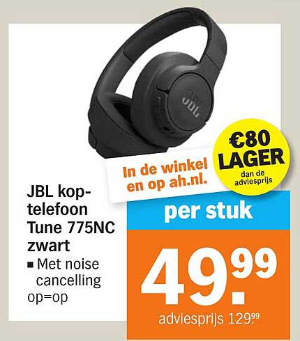 JBL kop-telefoon Tune 775NC zwart