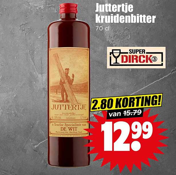 Juttertje kruidenbitter 70 cl