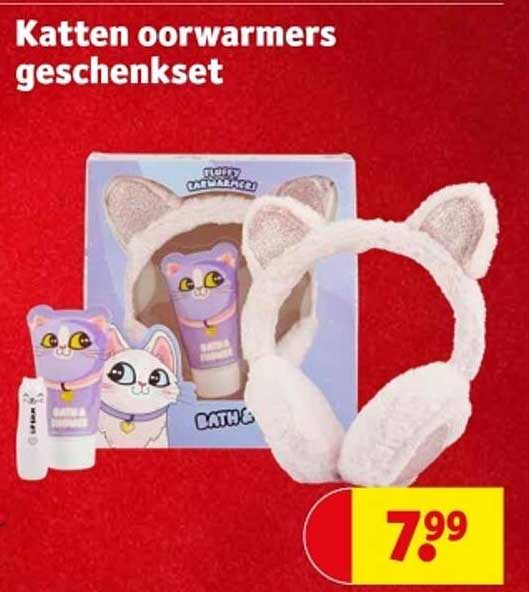 Katten oormwarmers geschenkset