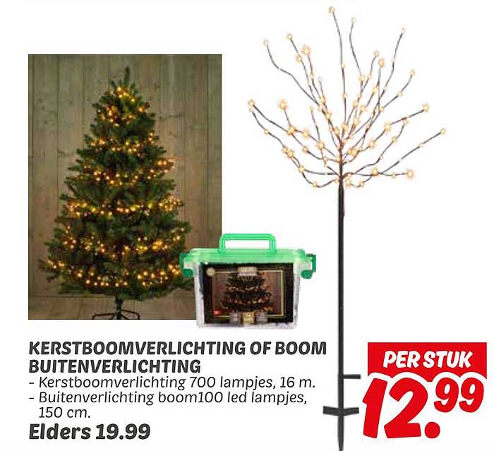 KERSTBOOMVERLICHTING OF BOOM BUITENVERLICHTING