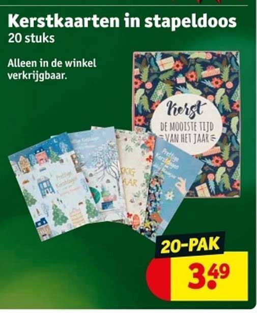 Kerstkaarten in stapeldoos 20 stuks