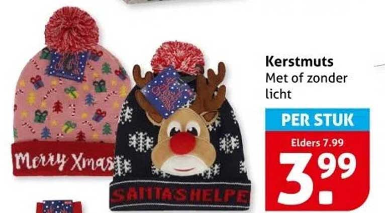 Kerstmuts Met of zonder licht