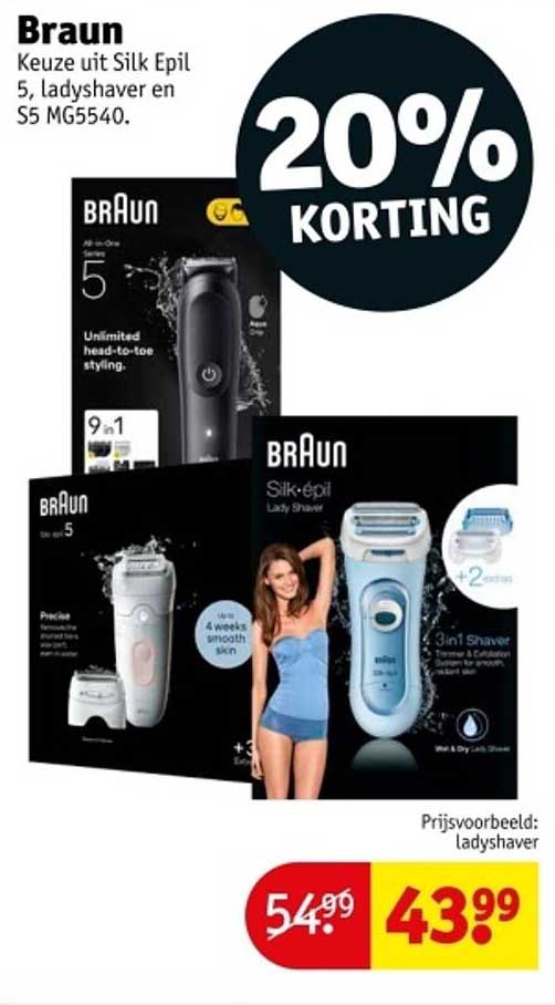 Keuze uit Silk Epil 5, ladyshaver en S5 MG5540