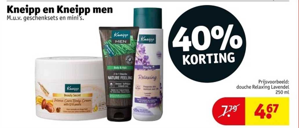 Kneipp en Kneipp men M.u.v. geschenksets en mini's.