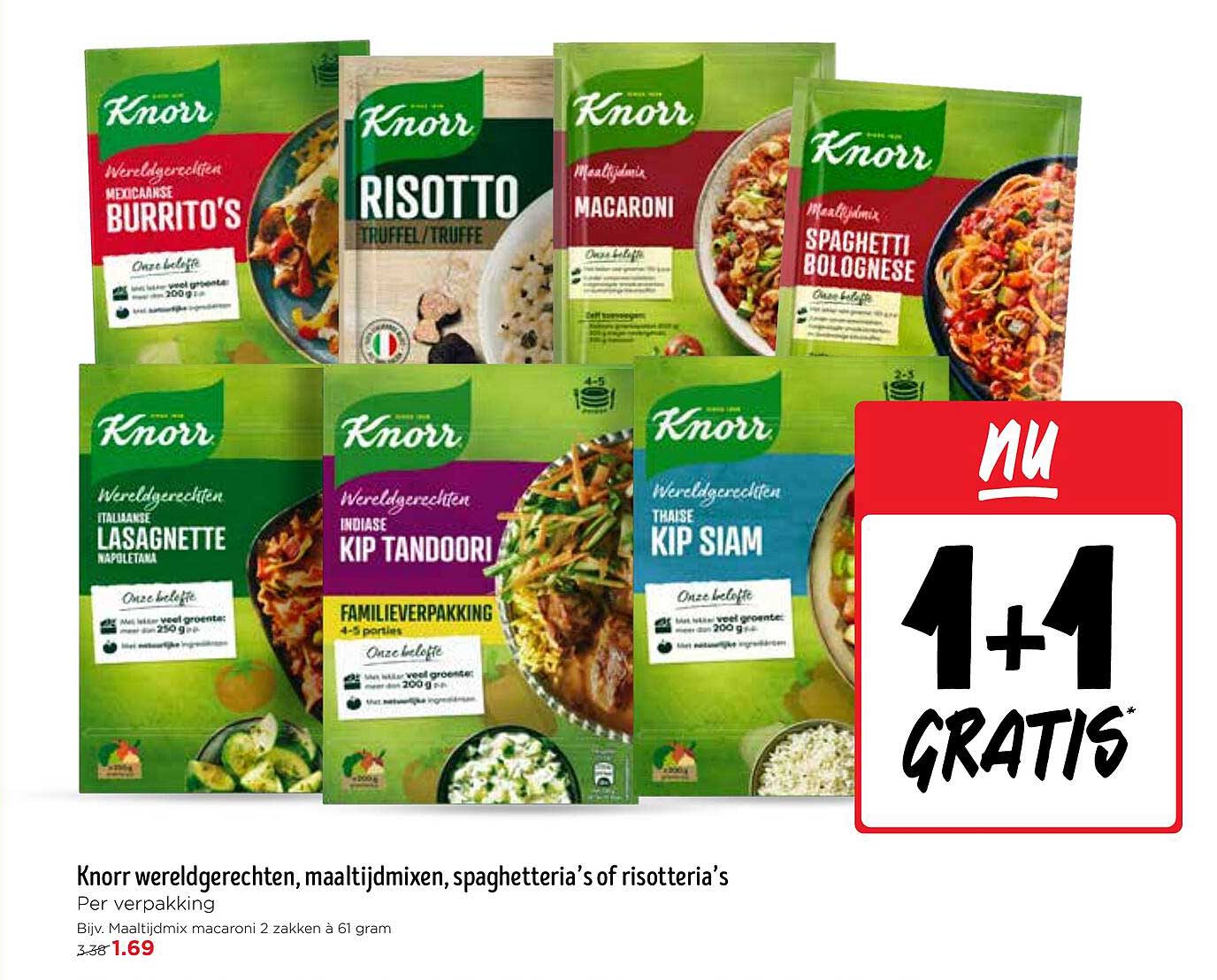 Knorr wereldgerechten, maaltijdmixen, spaghetteria's of risottaria's