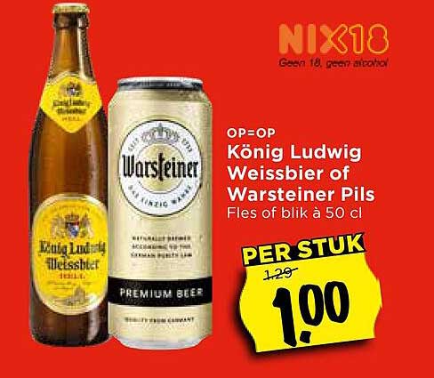 König Ludwig Weissbier of Warsteiner Pils